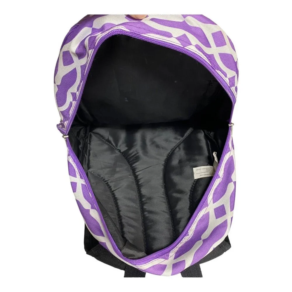 Wildkin Kids Zip 2 Compartment Backpack Overnight School Bag Purple Wishbone EUC